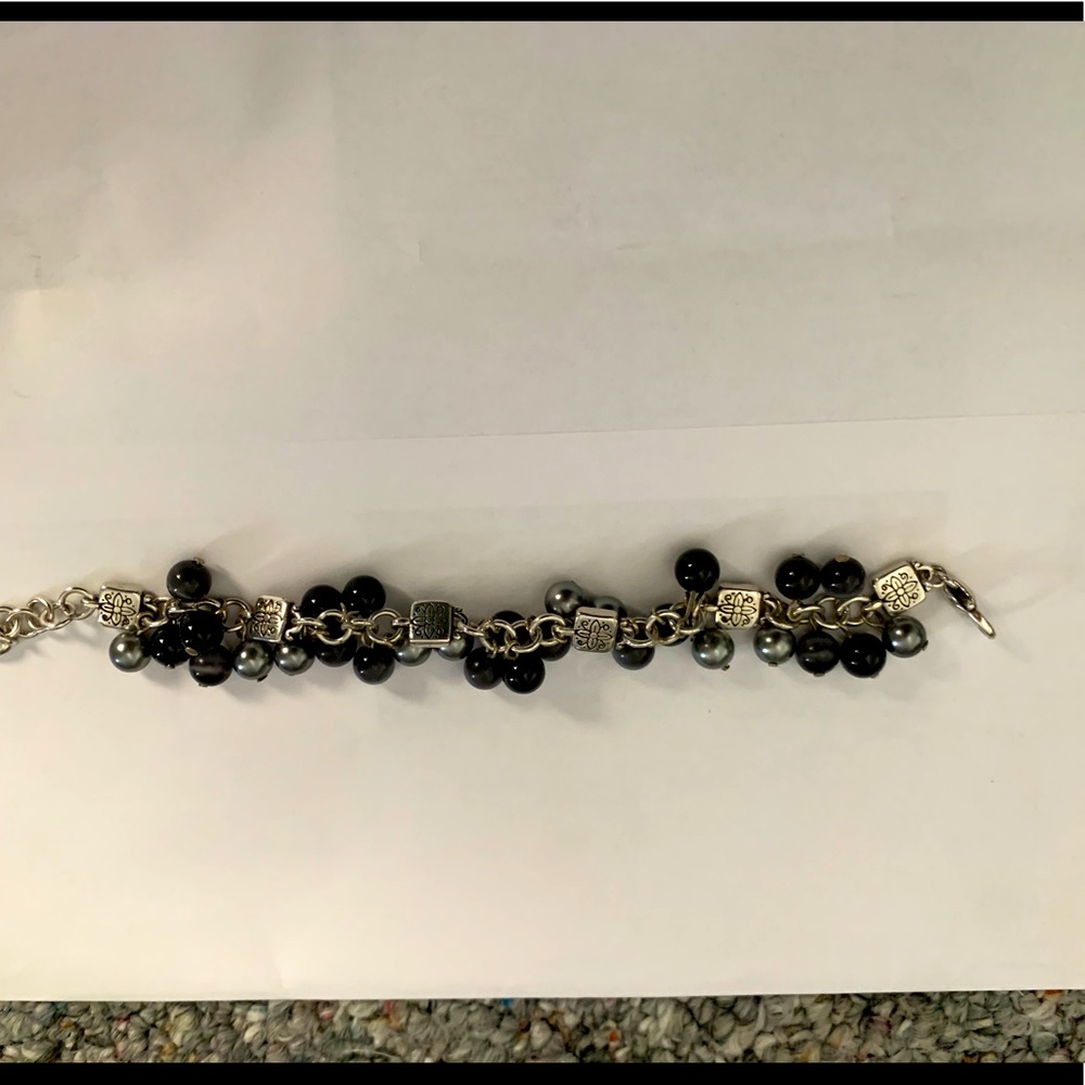 Brighton Bracelet / Black & Grey Beads (Like New)